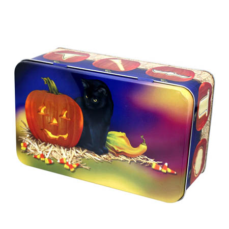 rectangular tin metal gift box